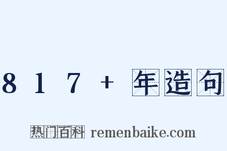817+年造句是什么意思的图片